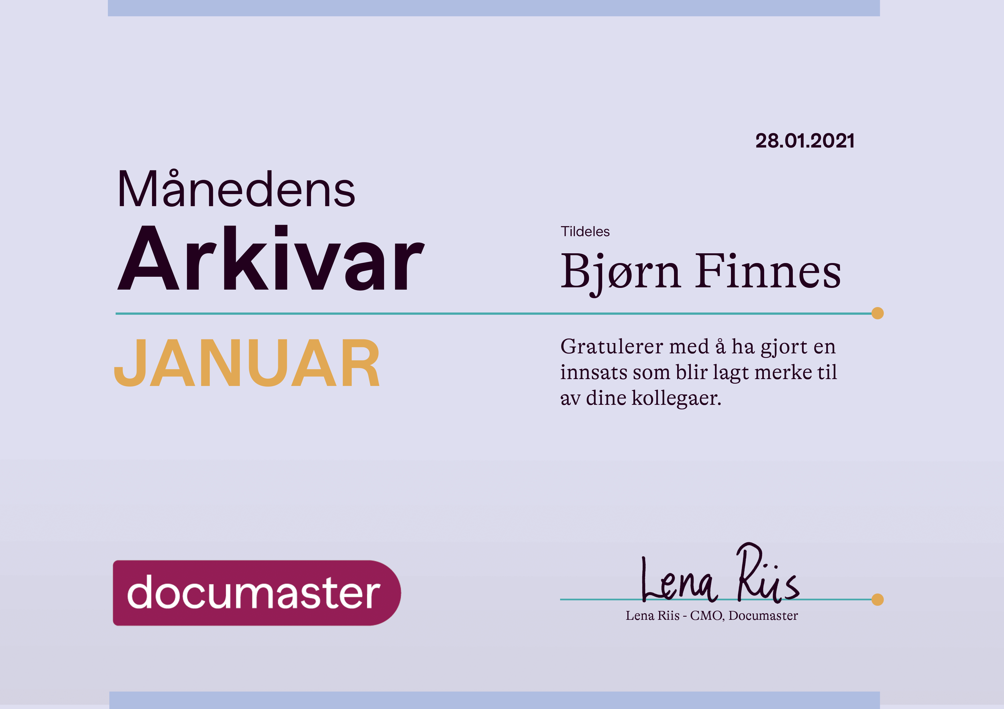 Månedens Arkivar Bjørn Finnes