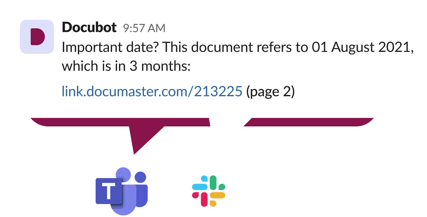 Docubot notification